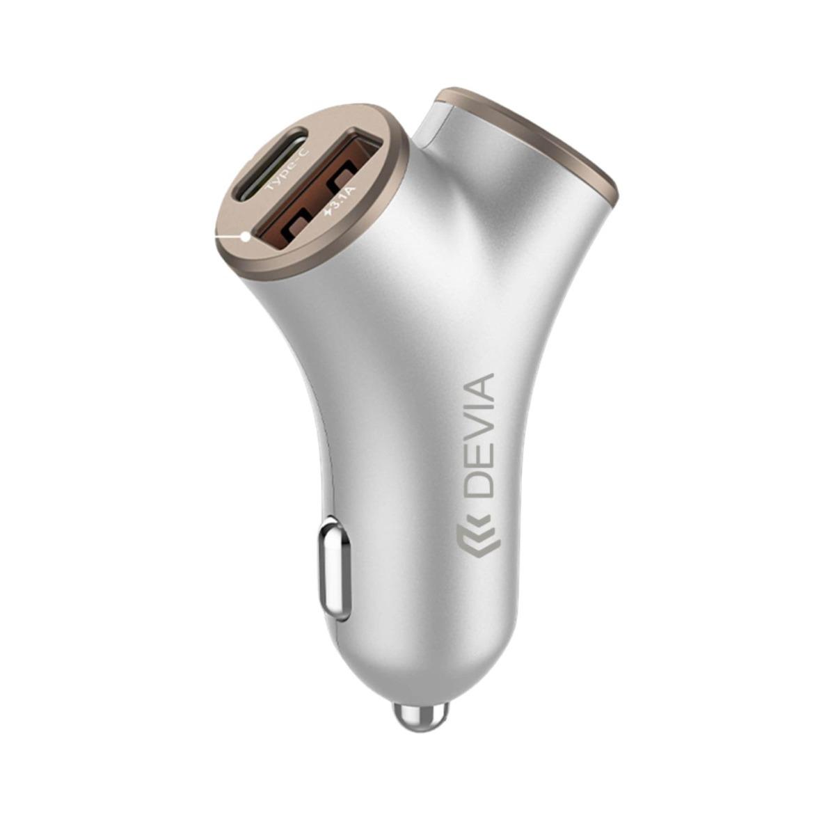 Devia Smart Series 48W Car Charger 4-Ports 2A &amp; 2C - Silver-15