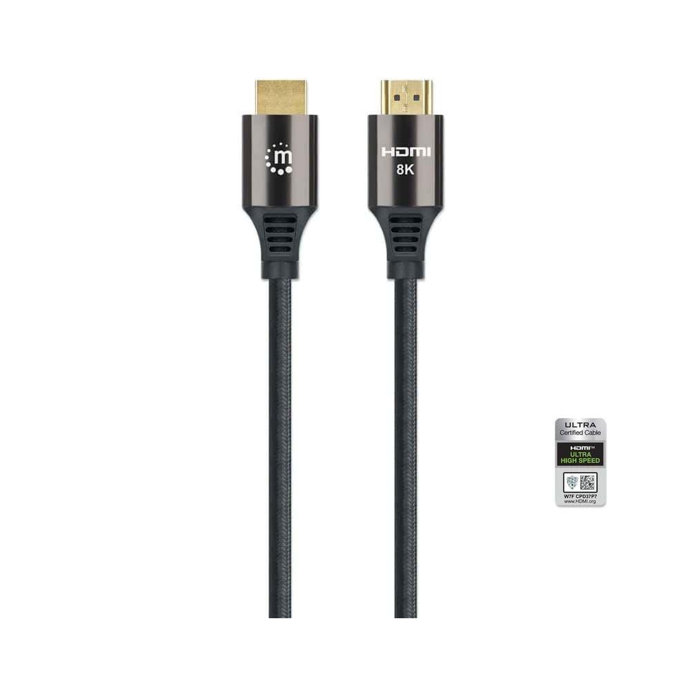 Manhattan 394697 Cable HDMI 8K@60Hz w/ Ethernet HDMI-Male/HDMI-Male 2m - Black-1