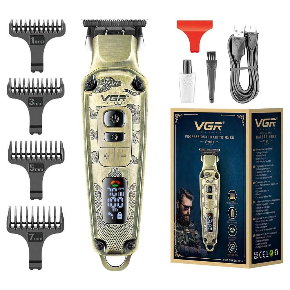 VGR Professional Rechargeable Hair Clipper - Gold - V-005-19
