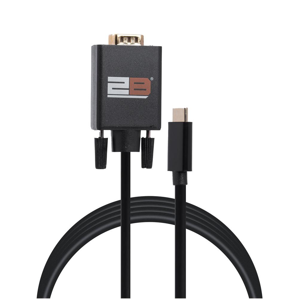 2B (CV144) Type C to VGA Cable - 1.8M - Black-12