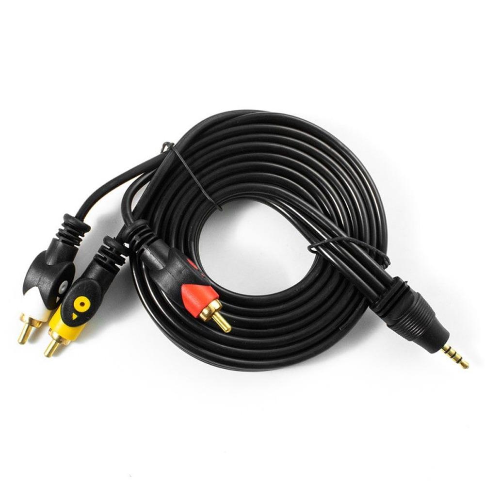 2B (CV165) 3RCA - dc3.5  Audio Video cable AUX terminal TO 3 terminals RCA 1.8 meter Normal-0