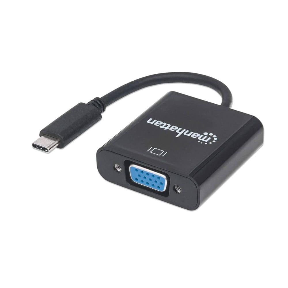 Manhattan USB-C to VGA Converter USB 3.2 Gen 1 Type-C Male to VGA Female - Black-7
