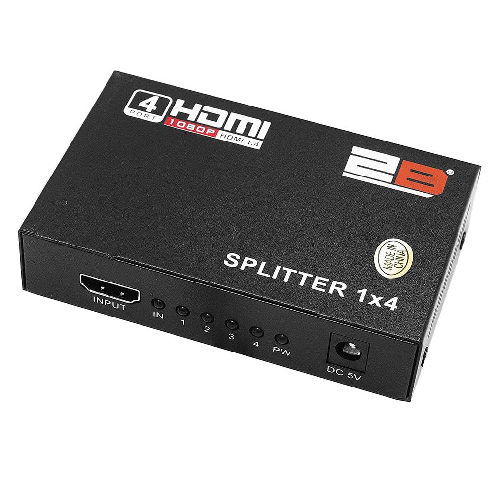 2B (CV666) HDMI Splitter 1 to 4 Automatic Detection with Power Adapter-5