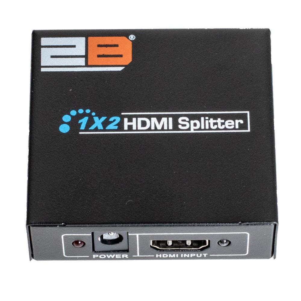 2B (CV878) HDMI Splitter 1 to 2 automatic detection with Power Adapter an Led Indicator for Running Port-11