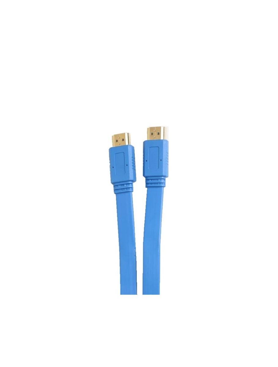 E-train (CV890) - HDMI to HDMI Flat Cable - Gold Plated - 1.8M - Blue-1
