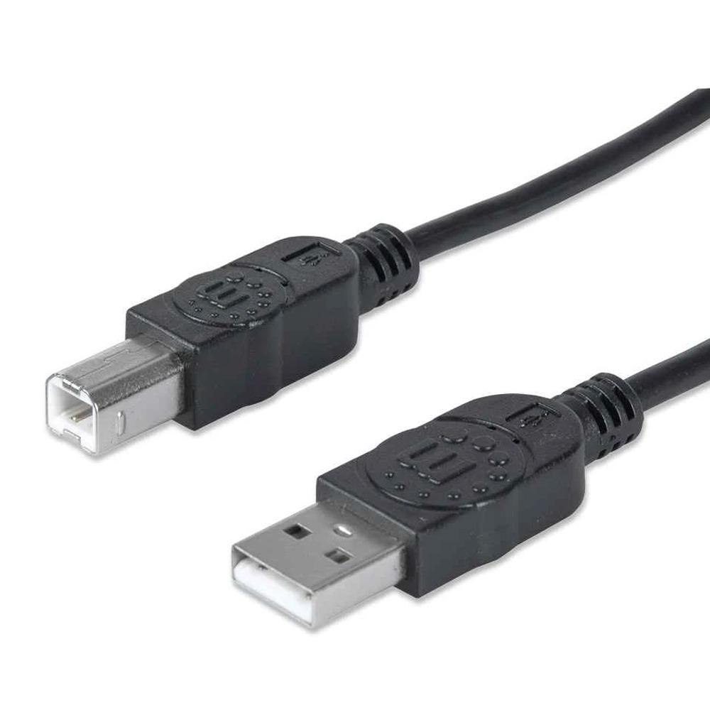 Manhattan 394635 Hi-Speed USB Printer Cable  A Male / B Male 5M (15 ft.) - Black-4