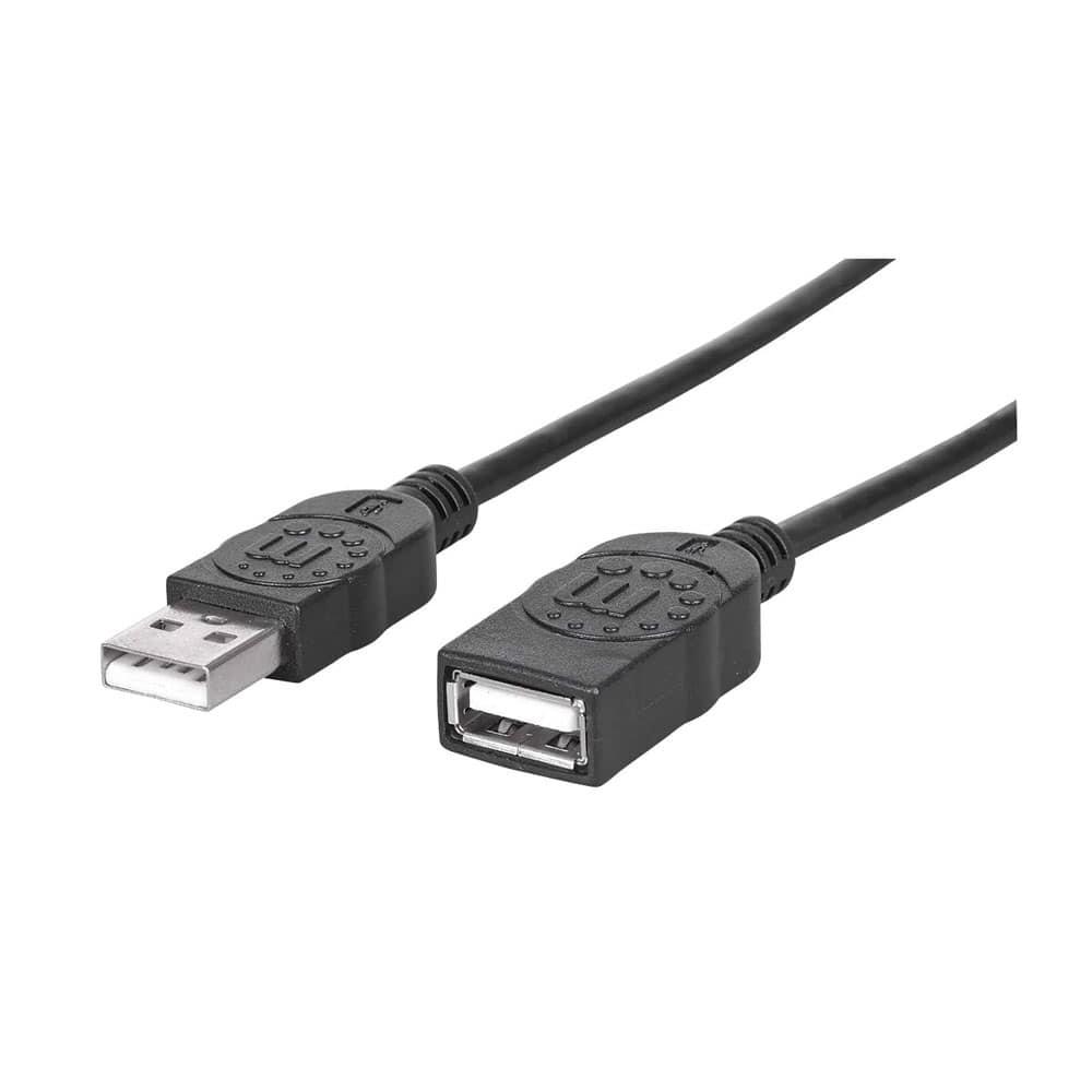 Manhattan Hi-Speed USB 2.0 Extension Cable USB 2.0 Type-A Male to Type-A Female 480 Mbps 1m - Black-11