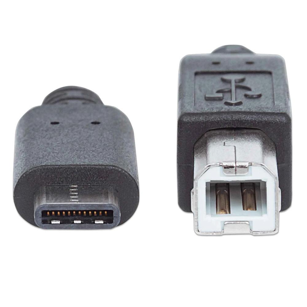 Manhattan 354950 Hi-Speed Printer Type-C Male to Type-B Male Cable Printer - 2M(6ft.) - Black-16