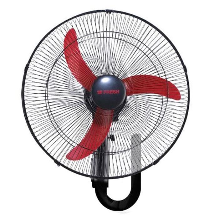 Fresh El Shabah Wall Fan 18 Inch 3 Speed, 3 Baldes With Remote Control - Black *Red - 5315-14