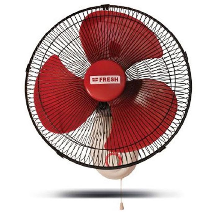 Fresh Briliant Wall Fan 16 inch With 3 Speed - 3 Blades - Red-9