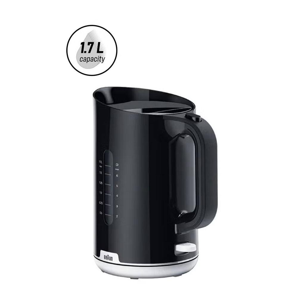 Braun Breakfast1 Water Kettle  1.7 Liter - 2200 W - Black - Model WK1100.WH-7