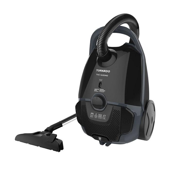 Tornado Vacuum Cleaner 1600 Watt HEPA Filter - Black x Grey -TVC-1600MG-13