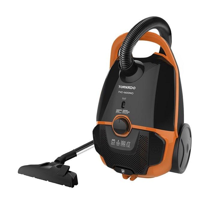 Tornado Vacuum Cleaner 1600 Watt HEPA Filter - Black x Orange -TVC-1600MO-14