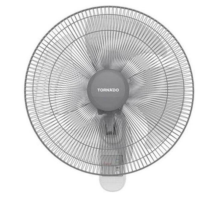 Tornado Wall Fan 16 Inch Without Remote Control With 3 Speeds and 4 Blades - White -TWF-29-12
