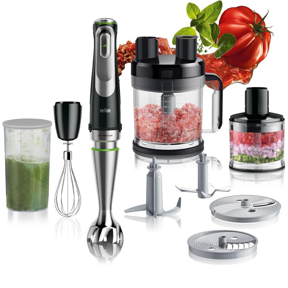Braun Multi quick 9 Hand Blender 600 Ml - 1200W  With Multiple Accessories - Black - MQ9185XLI-18