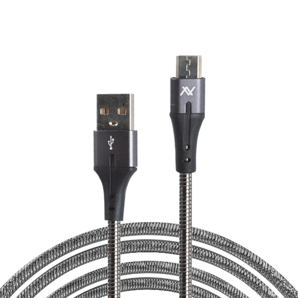 L'AVVENTO (MP035) Metal Cable with Metal Connectors USB to Micro USB - Silver-19