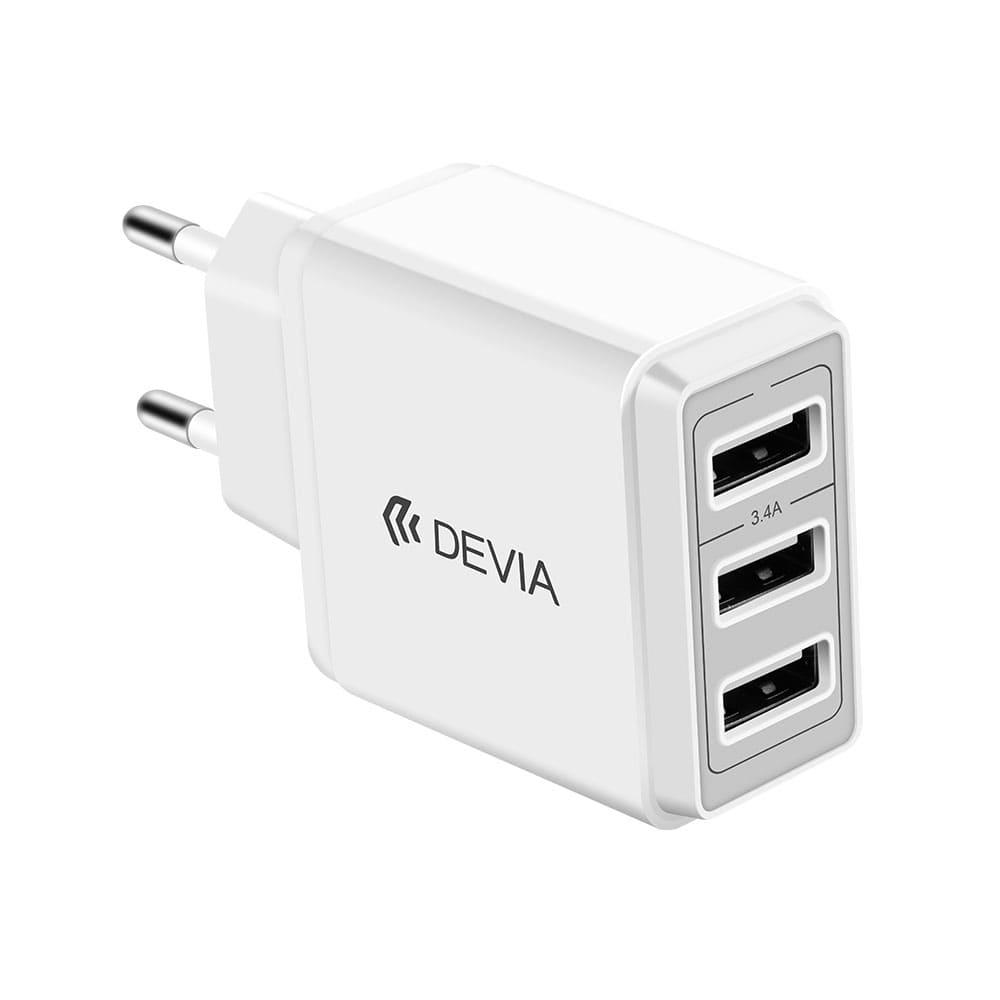 Devia Smart series USB 3 Ports Charger - White-2