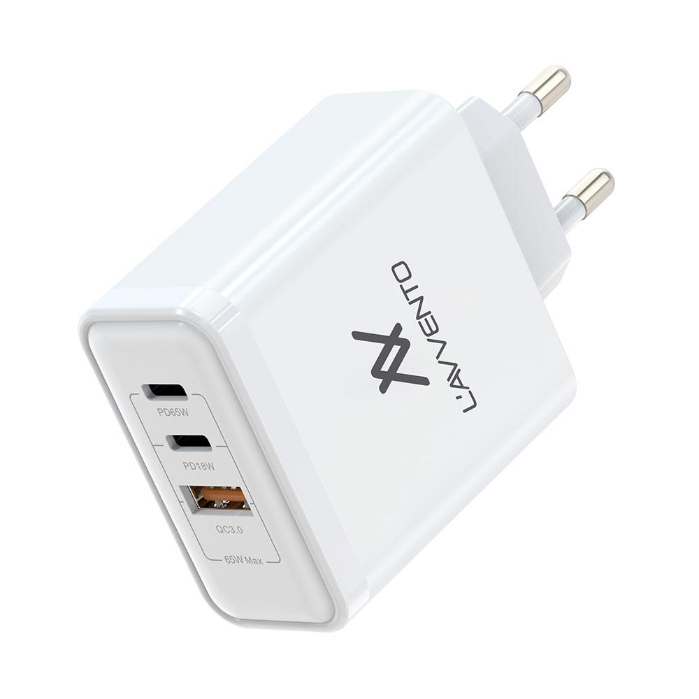 L'AVVENTO (MP367) Fast Charger 65W Dual PD / QC3 - White-18