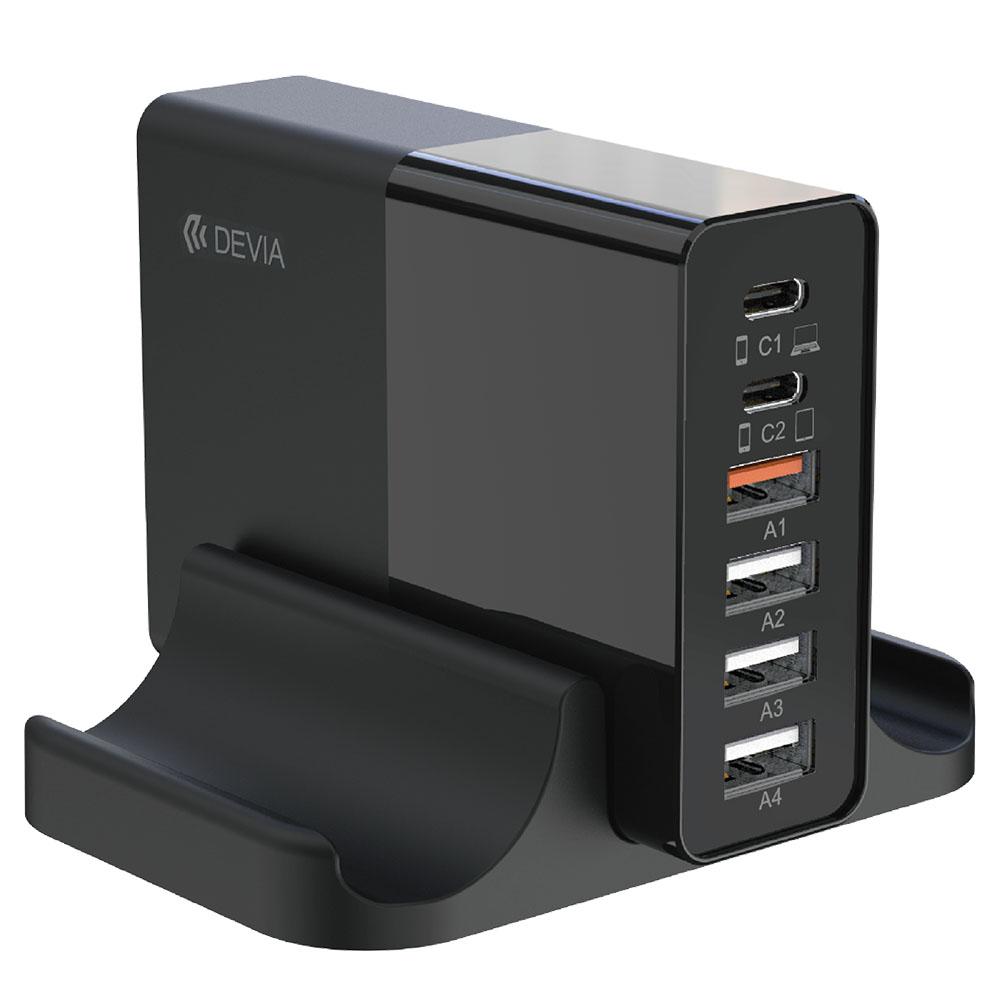 Devia Extreme Speed Series 80W Multi-port Desktop Charger EU - Black-18