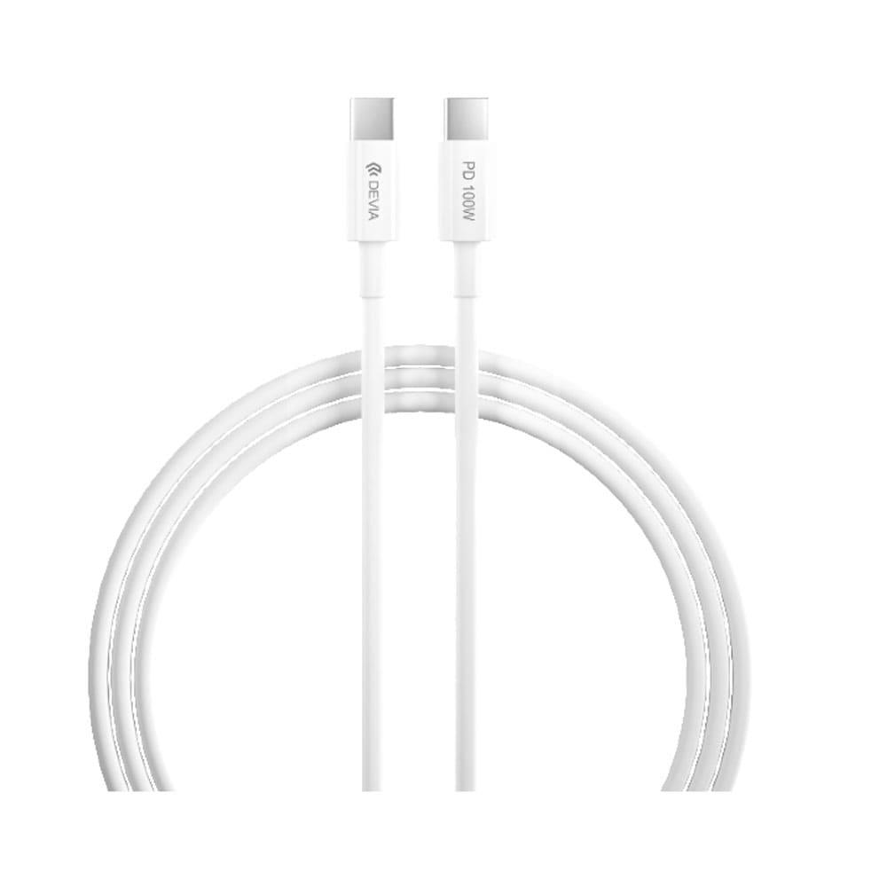 DEVIA EC317 Smart Series PD Cable 100W Type-C To Type-C - 5A 1.5M - White-3