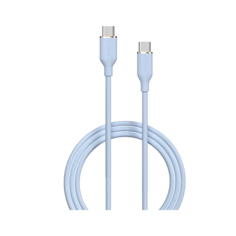 DEVIA Jelly Silicon Cable USB-C to USB-C 60W 1.2M - Blue-19