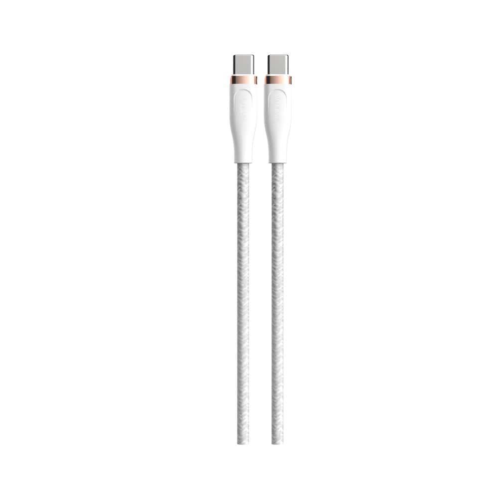 DEVIA EC320 Star Series USB-C to USB-C 3A 60W Zinc Alloy Braid Cable 1.5M - White-5