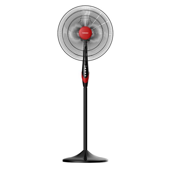 Tornado Stand Fan 18 inch 4 Blades - 3 Speed - Black - TSF-18XW-4
