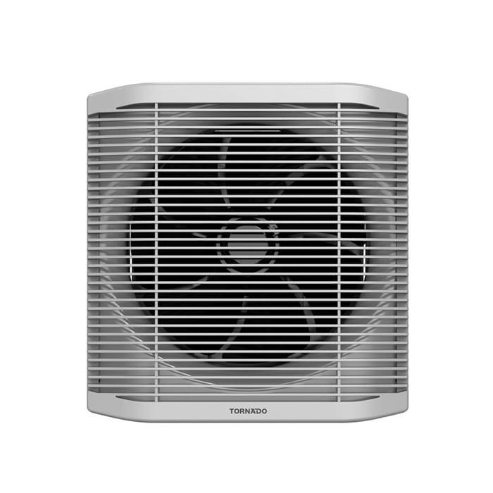 Tornado Bathroom Ventilating Fan 25cm x 25cm Grey x Black - With Privacy Grid - TVS-25BG-2