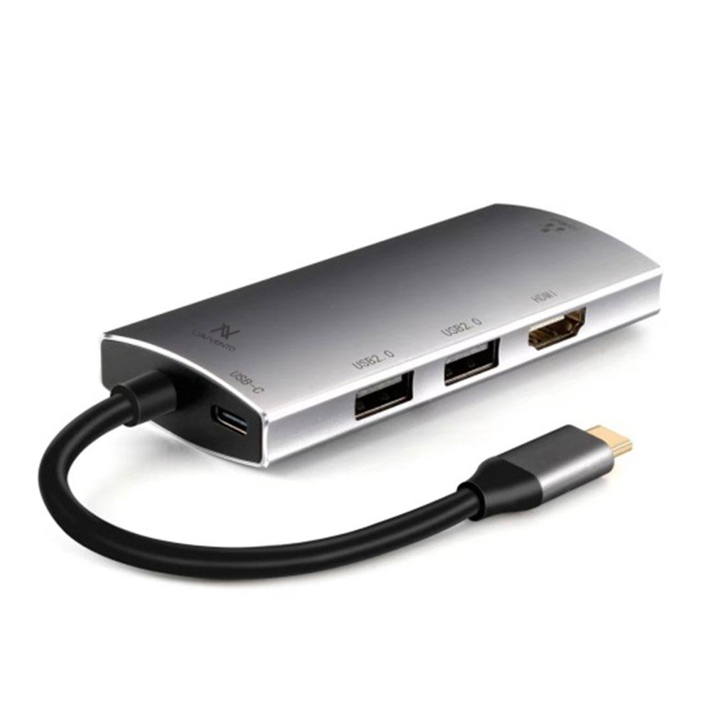 L'AVVENTO (US016) Type-C Hub 5in 1 - 2 USB 2.0, HDMI 4K RJ45 87W PD Power Output-8