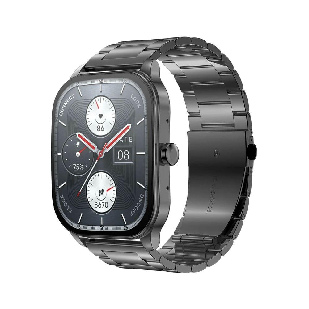Amazfit Pop 3S Smart Watch Metallic Strap - Black-19