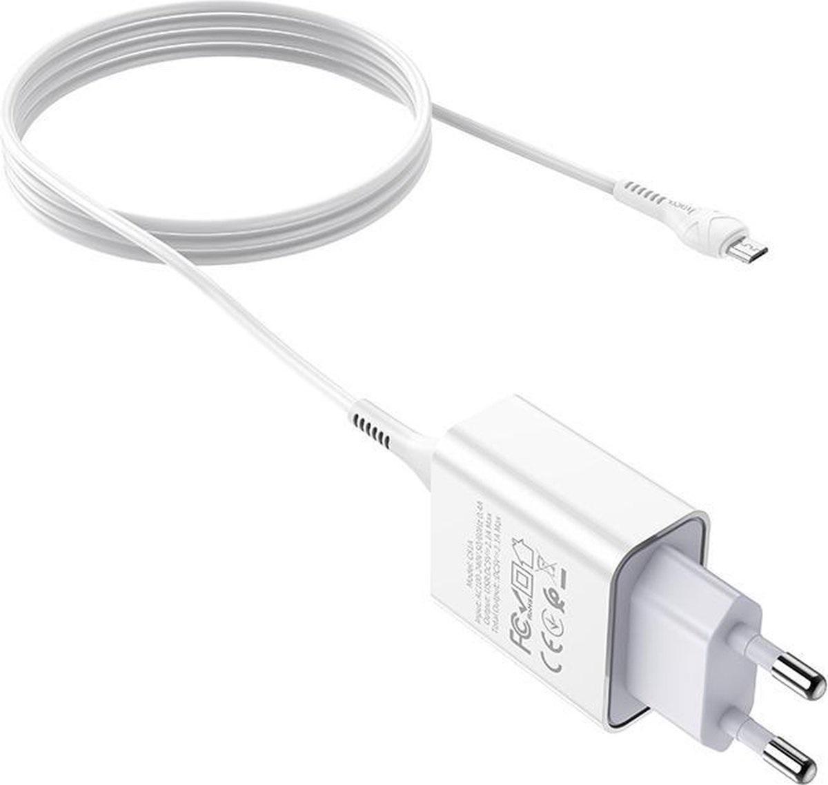  HOCO C81A Asombroso single port charger set-Micro-EU- white -2