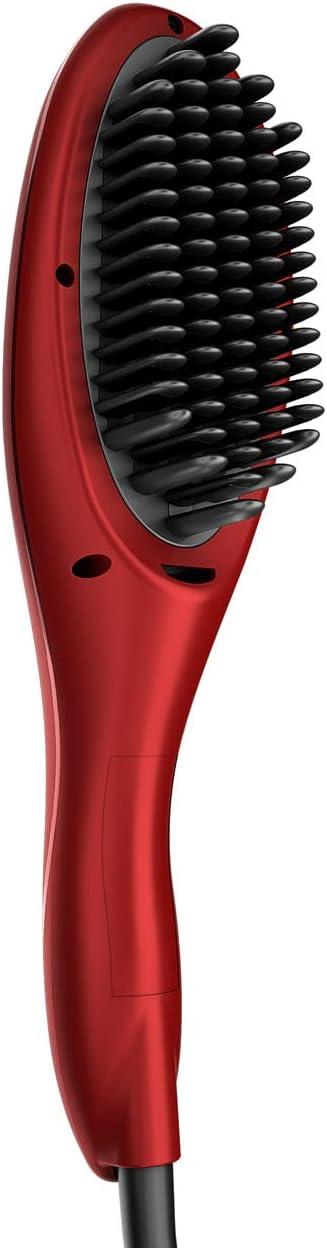  Roll over image to zoom in S3 Straightening Brush Red, Fast Heating, Shiny Effect, ionic Tec, 230°C, Tourmaline Ceramic Brand: Rush Brush-0