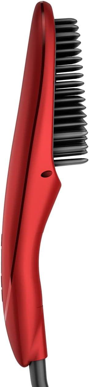  Roll over image to zoom in S3 Straightening Brush Red, Fast Heating, Shiny Effect, ionic Tec, 230°C, Tourmaline Ceramic Brand: Rush Brush-1