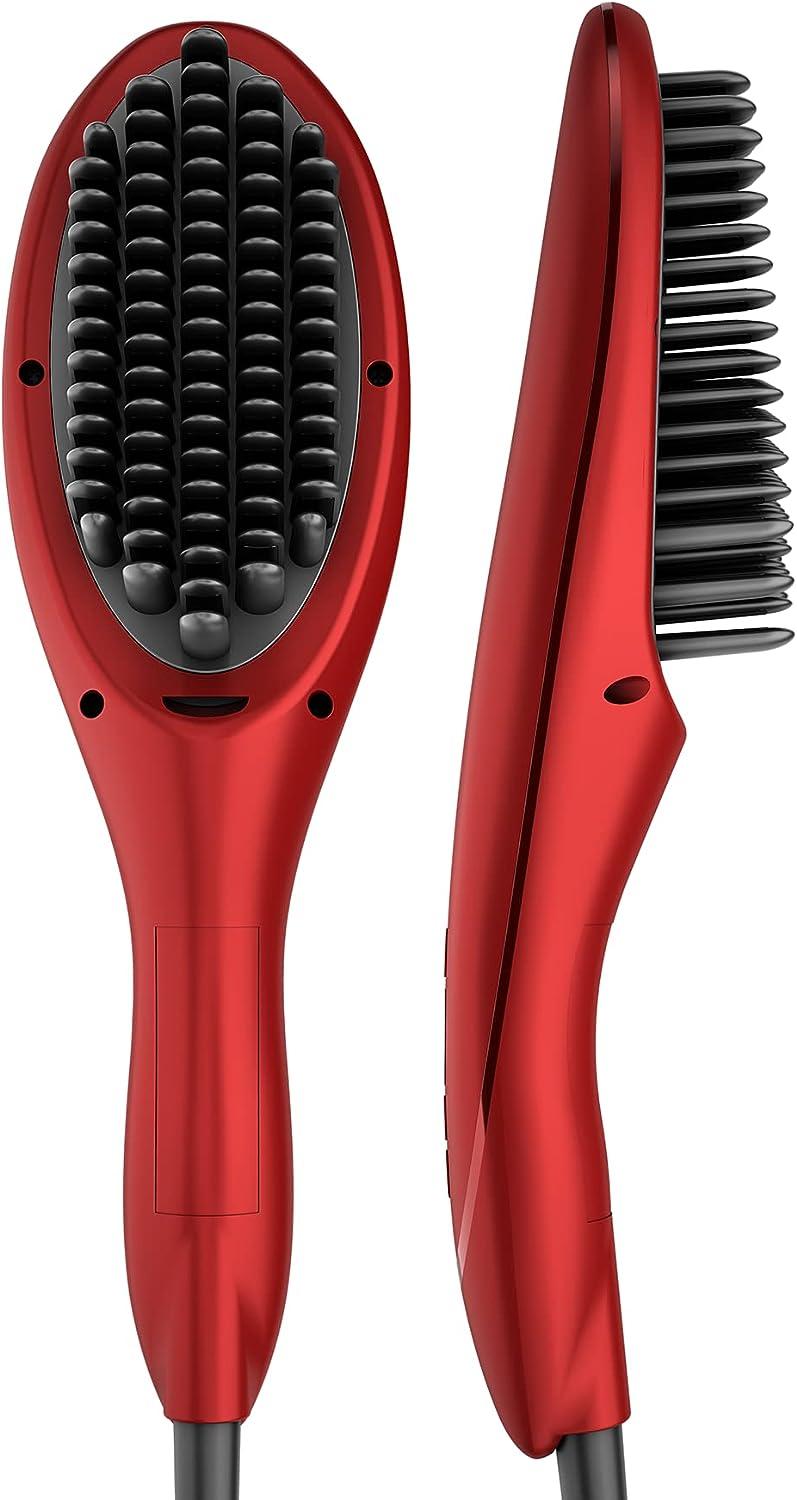  Roll over image to zoom in S3 Straightening Brush Red, Fast Heating, Shiny Effect, ionic Tec, 230°C, Tourmaline Ceramic Brand: Rush Brush-7