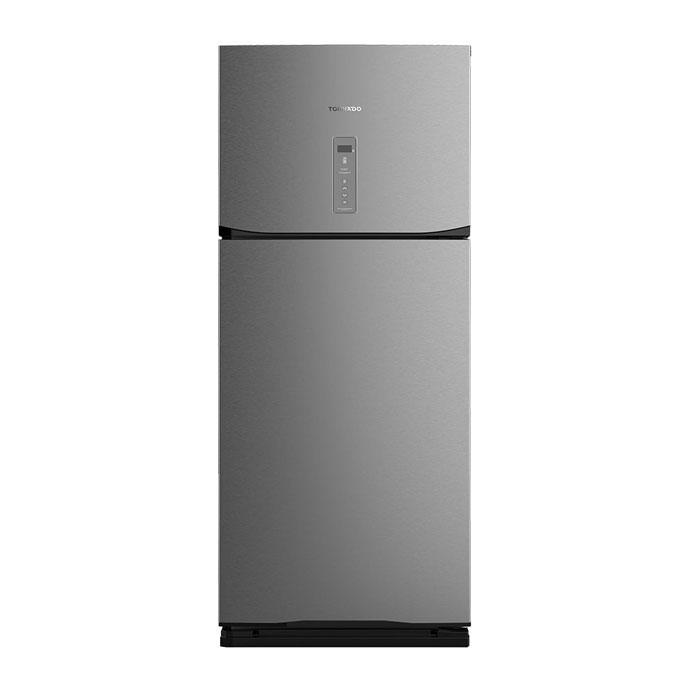 Tornado Refrigerator Digital No Frost 386 Liter - Silver - RF-480AT-SL-9