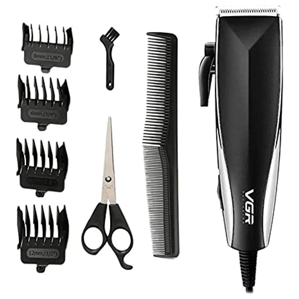 VGR Electric Trimmer Hair Clippers 2 Speeds - Black - V-033-10