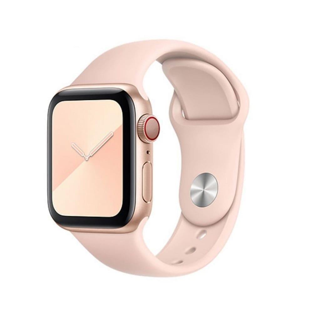Coteetci Silicon Strap For Apple watch for 42/44/45 - Pink-18