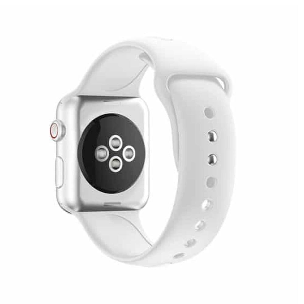 Coteetci Silicon Strap For Apple watch for 42/44/45 - White-15