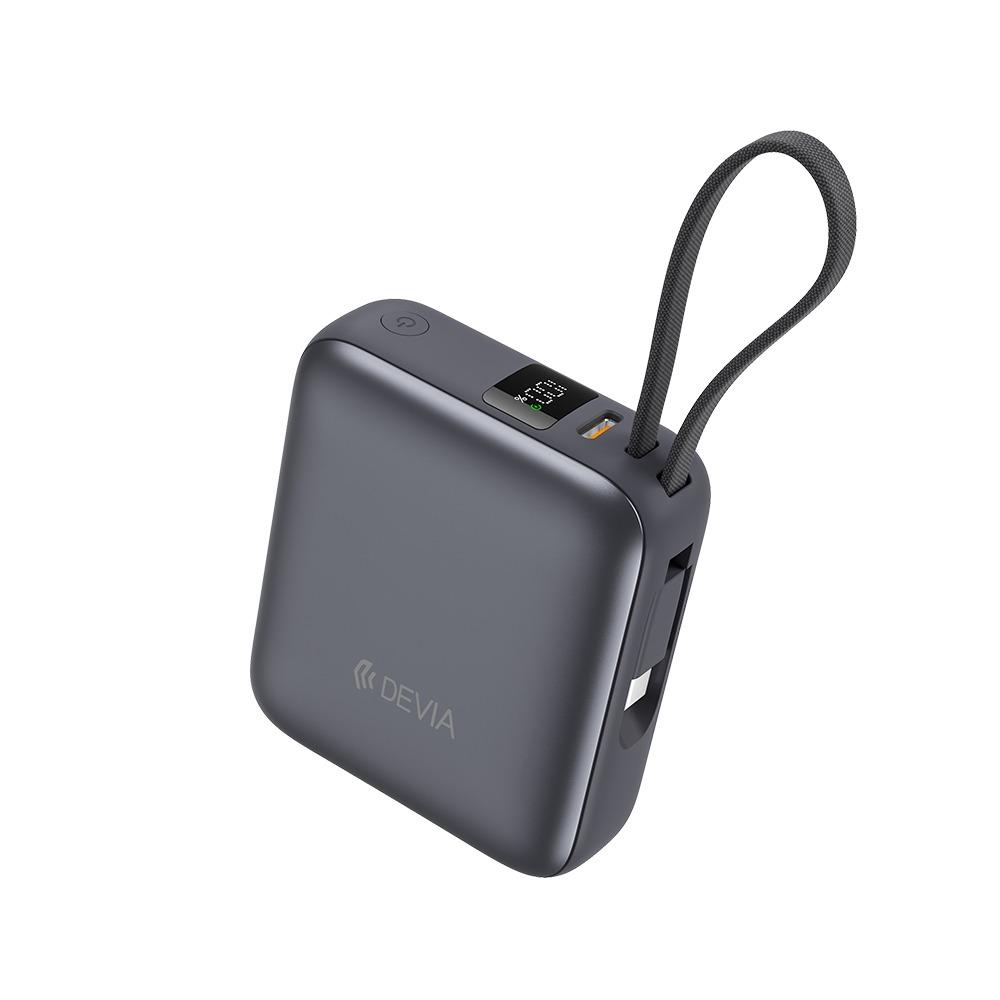 Devia EP206 Ultra 1Power Bank 10000 mAh 35W Built-in Cable - Modern Gray-11